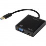 USB / VGA / HDMI Adattatore [1x Spina A USB 3.2 Gen 1 (USB 3.0) - 1x Presa VGA, Presa HDMI] Nero 10.00