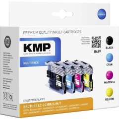 KMP Cartuccia Compatibile sostituisce Brother LC-223 Imballo multiplo Nero, Ciano, Magenta, Giallo B48V