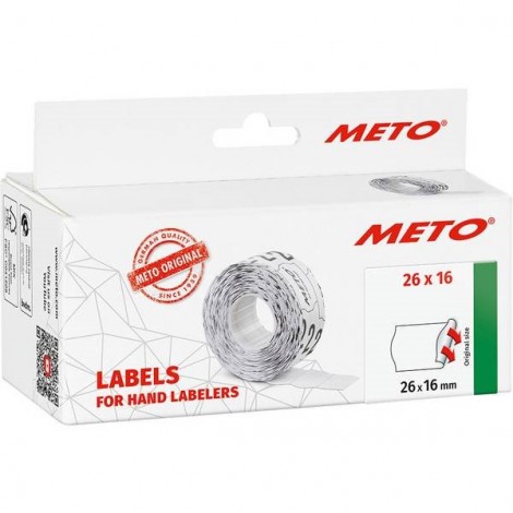 METO Etichetta per prezzo Permanente Larghezza etichette: 26 mm Altezza etichette: 16 mm Bianco 1 pz.