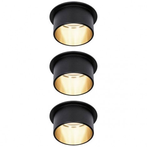 Lampada LED da incasso 18 W Bianco caldo Nero (opaco), Oro