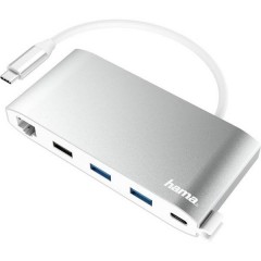 Hama Notebook Dockingstation USB-C™ Adatto per marchio: universale incl. funzione di ricarica, Alimentazione