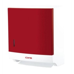 CWS Dispenser di carta in carta pieghevole, carta sottile, rosso 1 pz.