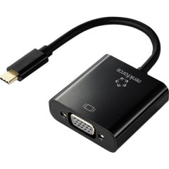 USB-C / VGA Adattatore [1x spina USB-C™ - 1x Presa VGA] Nero 10.00 cm