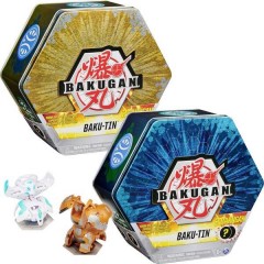 Bakugan Bakukun-Tin, custodia in metallo con 2 palle da bakuan a sorpresa, diverse varianti