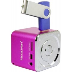 Mini altoparlante MusicMan Mini AUX, SD, USB Rosa
