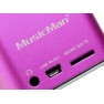 Mini altoparlante Technaxx MusicMan Mini AUX, SD, USB Rosa
