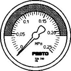 Manometro MA-50-0,25-R1/4-MPA-E-RG 0 fino a 2.5 bar 1 pz.