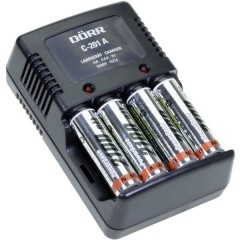 C-201A Caricabatterie universale Incl. Batterie ricaricabili NiCd, NiMH Ministilo (AAA), Stilo (AA), Blocco da 9 V