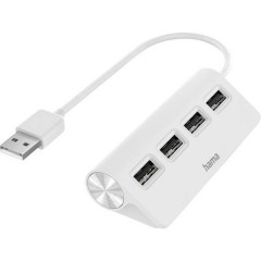 4 Porte Hub USB 2.0 Bianco