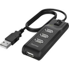 4 Porte Hub USB 2.0 Nero