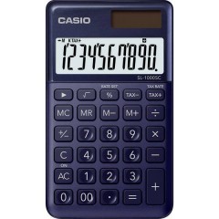 Calcolatrice tascabile Blu Marine Display (cifre): 10 a energia solare, a batteria (L x A x P) 71 x 9