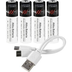 AA-USB-C Batteria ricaricabile Stilo (AA) NiMH 1600 mAh 1.2 V 4 pz.