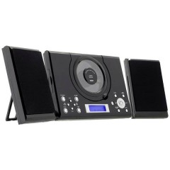 Roxx MC 201 Sistema stereo AUX, CD, FM, incl. telecomando, incl. Speaker box, Funzione allarme Nero