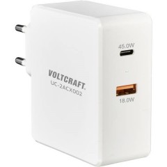 VOLTCRAFT UC-2ACX002 Caricatore USB Presa di corrente Corrente di uscita max. 3000 mA 2 x USB, presa USB-C™