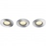 Philips Lighting Hue Faretto LED da incasso Hue White Amb. Adore Deckenspots rund 3 flg. silber 350lm