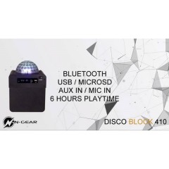 N-Gear Disco Block 410 Portable Bluetooth Disco / Karaoke Speaker Karaoke