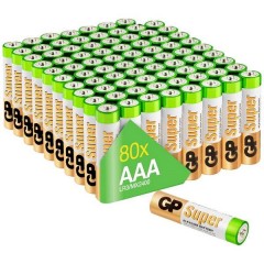 Super Batteria Ministilo (AAA) Alcalina/manganese 1.5 V 80 pz.