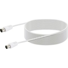 Antenna, SAT Cavo [1x Spina IEC - 1x Presa IEC] 10 m Bianco