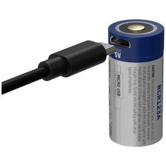 16340, Micro-USB Batteria ricaricabile speciale 16340 Li-Ion 3.6 V 850 mAh