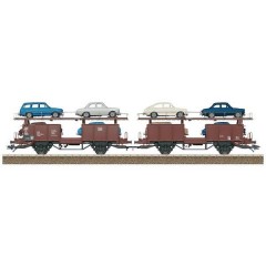 Coppia di vagoni per trasporto auto H0 di DB