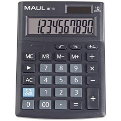 MC 10 Calcolatrice da tavolo Nero Display (cifre): 10 a batteria, a energia solare (L x A x P) 137 x 31 x 103 mm