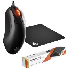Prime Gaming Mouse, Qck Medium Bundle Mouse da gioco Cablato Ottico Nero 5 null 18000 dpi Ergonomico