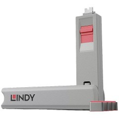 Blocco porta USB-C™ Lindy Kit da 4 Rosa incl. 1 chiave 40425
