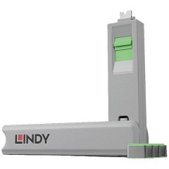 Blocco porta USB-C™ Lindy Kit da 4 Verde incl. 1 chiave 40426