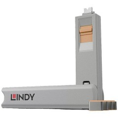 Blocco porta USB-C™ Lindy Kit da 4 Arancione incl. 1 chiave 40428