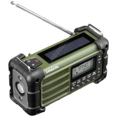 MMR-99 Radio portatile FM FM, Bluetooth Pannello solare, antispruzzo , antipolvere Verde