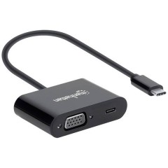 USB 2.0 Adattatore [1x spina USB-C™ - 1x presa USB-C™ (Power Delivery), Presa VGA] connettore
