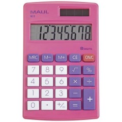 M 8 Calcolatrice tascabile Rosa Display (cifre): 8 a batteria, a energia solare