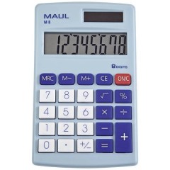 M 8 Calcolatrice tascabile Azzurro Display (cifre): 8 a batteria, a energia solare