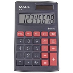 M 8 Calcolatrice tascabile Nero Display (cifre): 8 a batteria, a energia solare