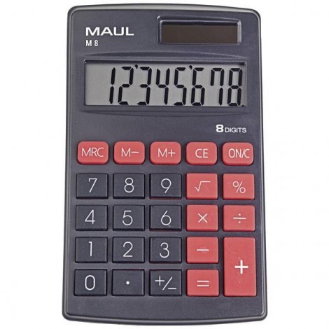 M 8 Calcolatrice tascabile Nero Display (cifre): 8 a batteria, a energia solare