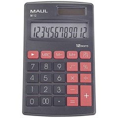 M 12 Calcolatrice tascabile Nero Display (cifre): 12 a batteria, a energia solare