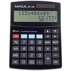 MTL 800 Calcolatrice da tavolo Nero Display (cifre): 12 a batteria, a energia solare