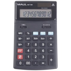 MCT 500 Calcolatrice da tavolo Nero Display (cifre): 12 a batteria, a energia solare