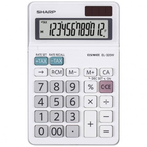 Calcolatrice tascabile Bianco Display (cifre): 12 a batteria, a energia solare