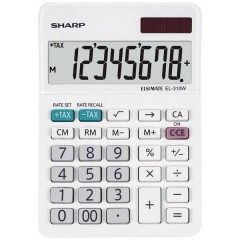 EL-310W Calcolatrice tascabile Bianco Display (cifre): 8 a batteria, a energia solare