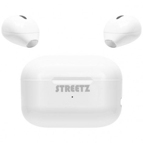 Cuffie In Ear Bluetooth Stereo Bianco Indicatore di carica della batteria, headset con microfono,