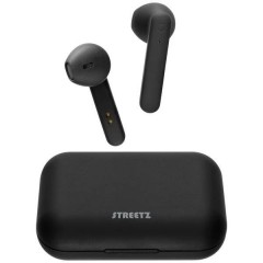 Cuffie In Ear Bluetooth Stereo Nero Indicatore di carica della batteria, headset con microfono, Custodia