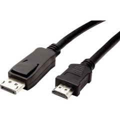 DisplayPort / HDMI Cavo adattatore Spina DisplayPort, Spina HDMI-A 2.00 m Nero Schermato Cavo