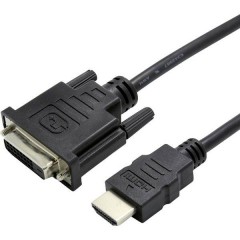 HDMI / DVI Cavo adattatore Spina HDMI-A, Spina DVI-D 24+1pol. 0.15 m Nero Cavo HDMI