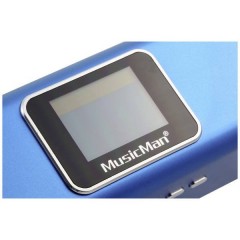 MA Display blau Mini altoparlante AUX, Radio FM, SD, portatile, USB Blu (metallizzato)