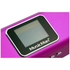 MA Display pink Mini altoparlante AUX, Radio FM, SD, portatile, USB Rosa (Metallizzato)