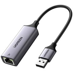 USB 3.2 Gen 1 (USB 3.0) / RJ45 Rete Adattatore [1x USB 3.2 Gen 1 (USB 3.0) - 1x Presa RJ45] 10 cm Grigio