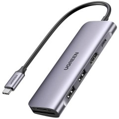 6-in-1 USB C PD-Adapter 6 Porte Hub combinato USB Grigio