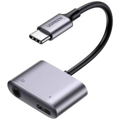 USB 2.0 Adattatore [1x spina USB-C™ - 2x presa USB-C™, Presa jack da 3.5 mm] 2-in-1 USB C to 3.5mm Adapter