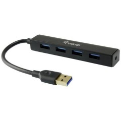4 Porte Hub USB 3.0 Nero